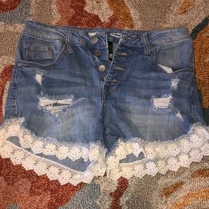 MOSSIMO — Lacey High- Waisted Jean Shorts